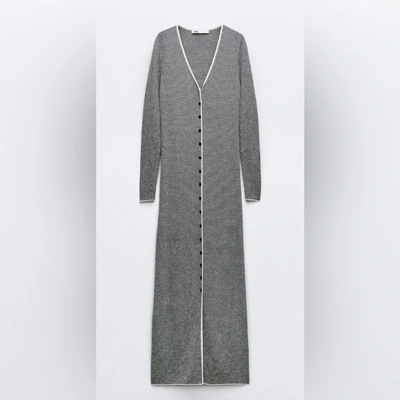 Zara long striped knit dress Zara long striped knit dress